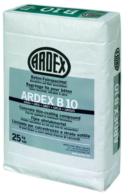 ARDEX B 10 GRIJS 25KG FIJNE UITVLAKMORTEL