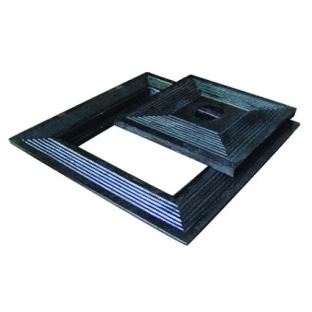 EINSIDE Schachtdeksel gietijzer klasse C250, Schachtafdekking met frame gecertificeerd UNI EN124-1/2, 90 x 90 cm